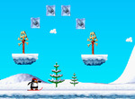 Snowboard-spiel-mit-einem-yeti-und-ein-pinguin
